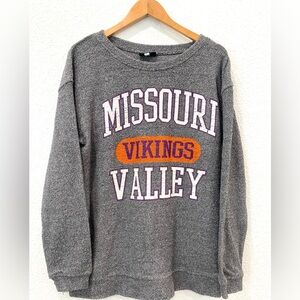 Boxercraft Women’s L Heather Gray Sweatshirt Missouri Valley College Vikings